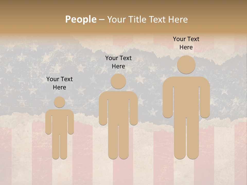 A Torn American Flag With The Words Name Of Presentation On It PowerPoint Template