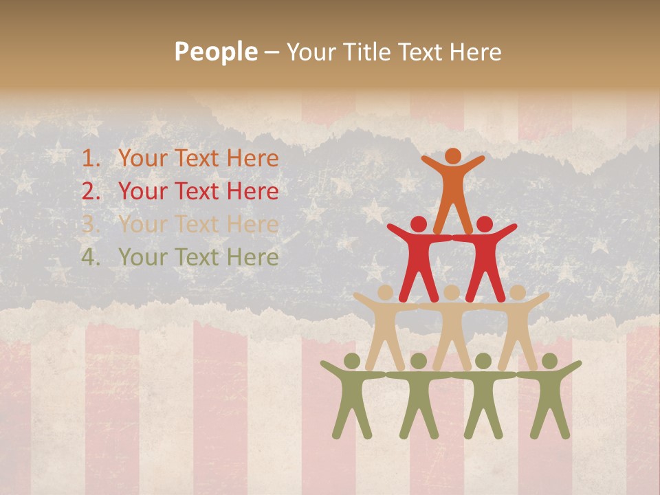 A Torn American Flag With The Words Name Of Presentation On It PowerPoint Template