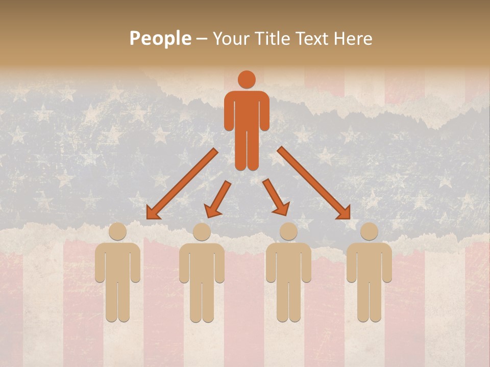 A Torn American Flag With The Words Name Of Presentation On It PowerPoint Template