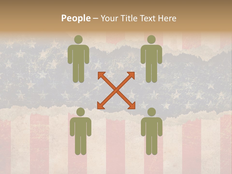 A Torn American Flag With The Words Name Of Presentation On It PowerPoint Template