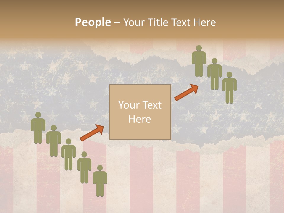 A Torn American Flag With The Words Name Of Presentation On It PowerPoint Template