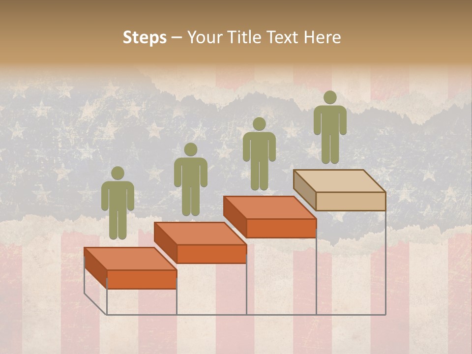 A Torn American Flag With The Words Name Of Presentation On It PowerPoint Template