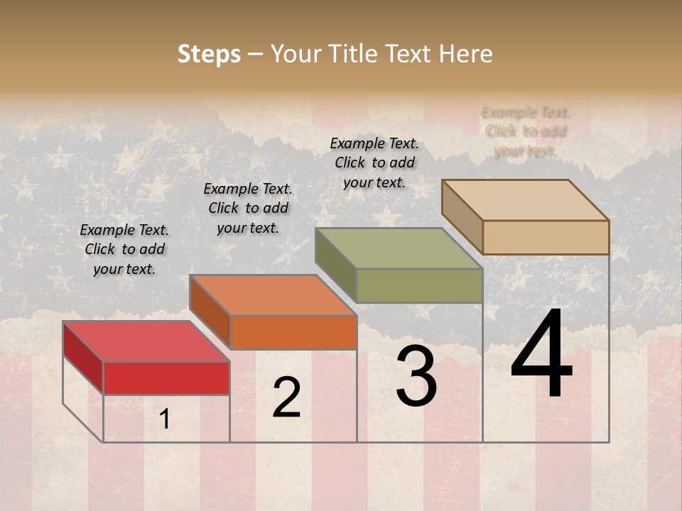 A Torn American Flag With The Words Name Of Presentation On It PowerPoint Template