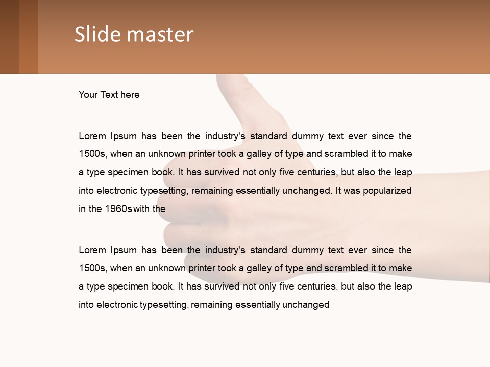 A Person Giving A Thumbs Up Sign PowerPoint Template