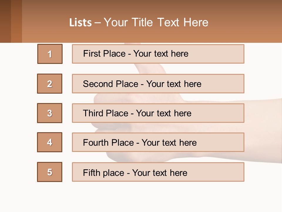 A Person Giving A Thumbs Up Sign PowerPoint Template