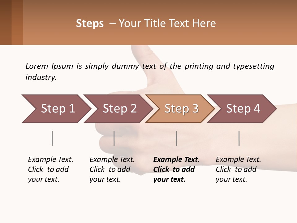 A Person Giving A Thumbs Up Sign PowerPoint Template