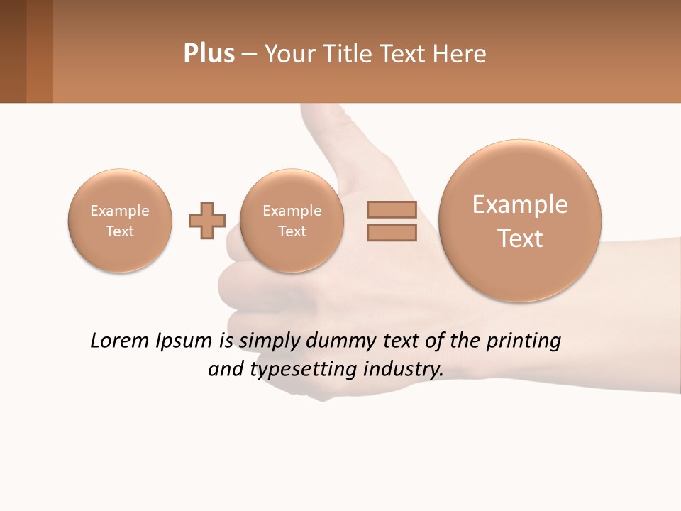 A Person Giving A Thumbs Up Sign PowerPoint Template