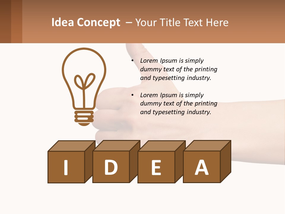 A Person Giving A Thumbs Up Sign PowerPoint Template