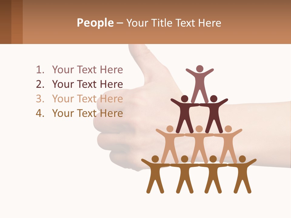 A Person Giving A Thumbs Up Sign PowerPoint Template