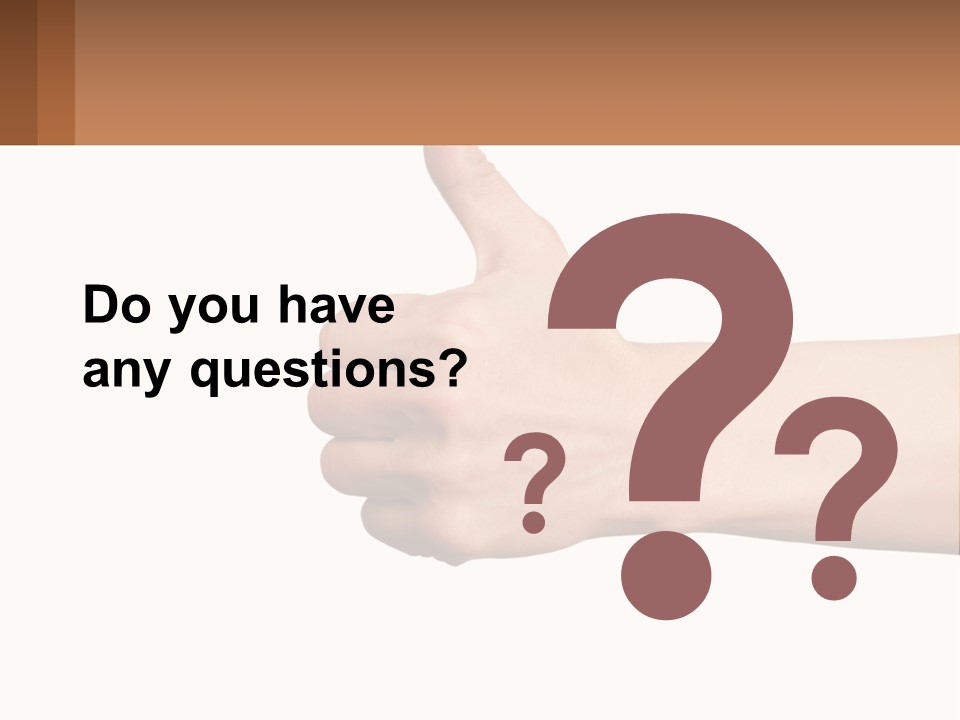 A Person Giving A Thumbs Up Sign PowerPoint Template