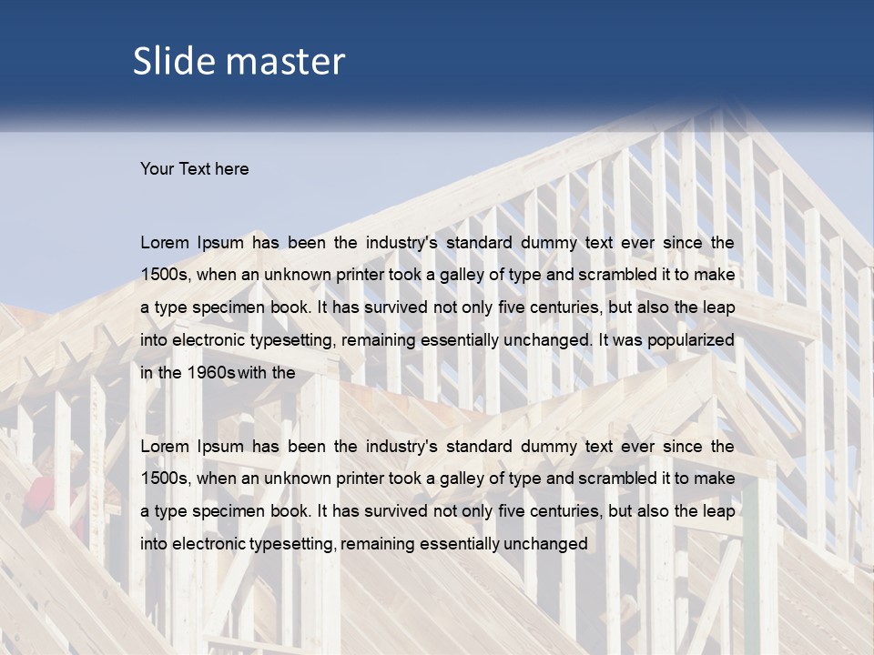 A House Under Construction With A Blue Sky In The Background PowerPoint Template