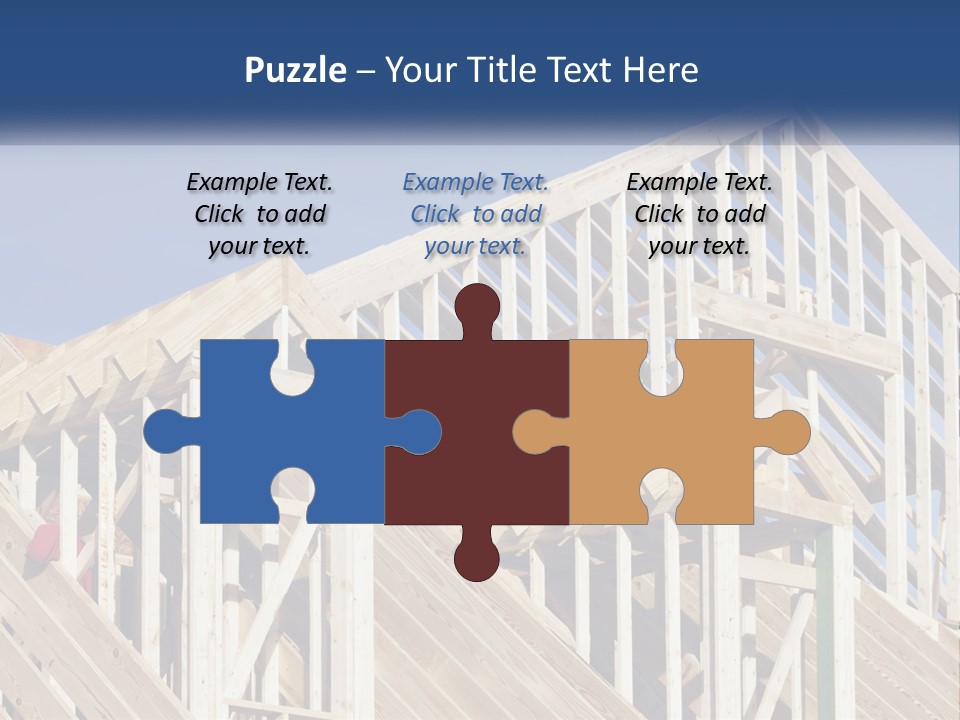 A House Under Construction With A Blue Sky In The Background PowerPoint Template