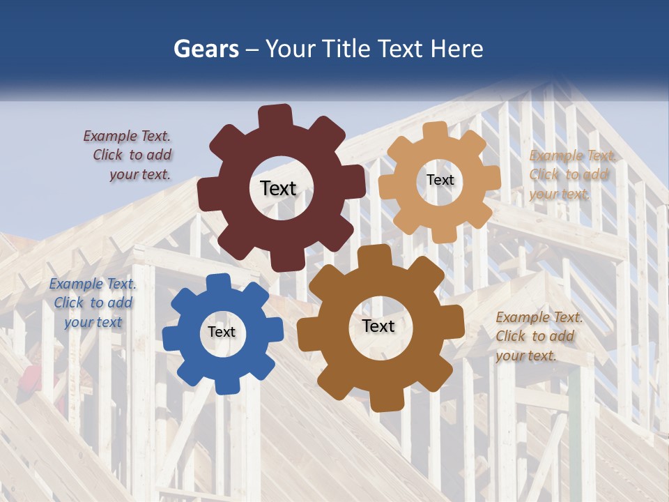 A House Under Construction With A Blue Sky In The Background PowerPoint Template