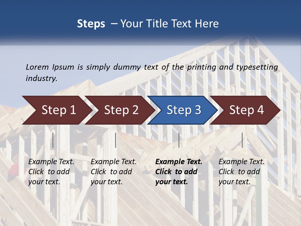 A House Under Construction With A Blue Sky In The Background PowerPoint Template