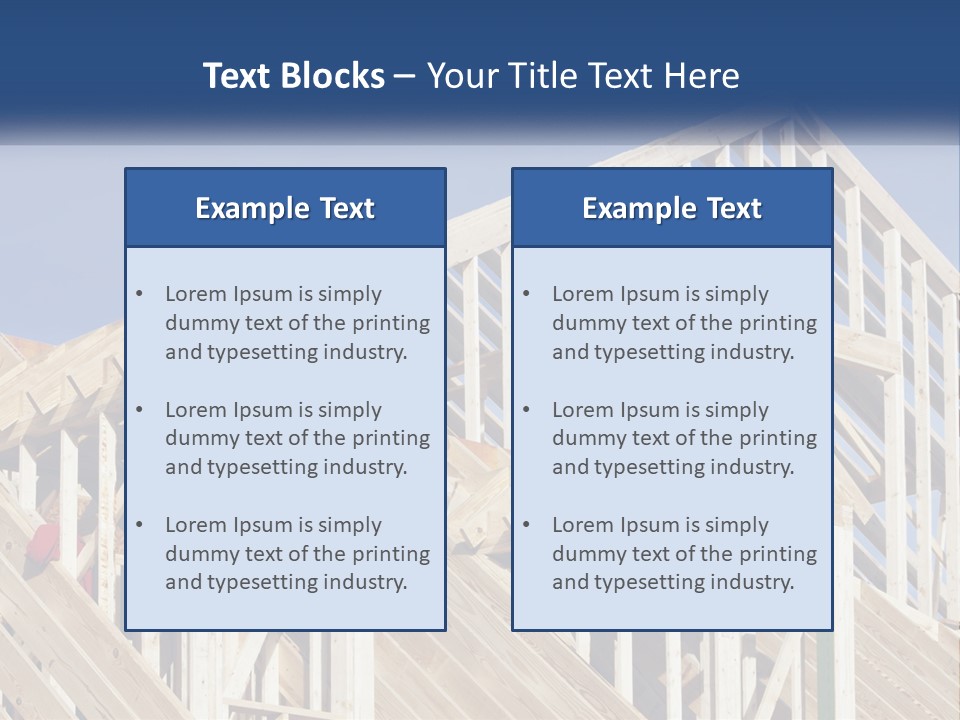 A House Under Construction With A Blue Sky In The Background PowerPoint Template
