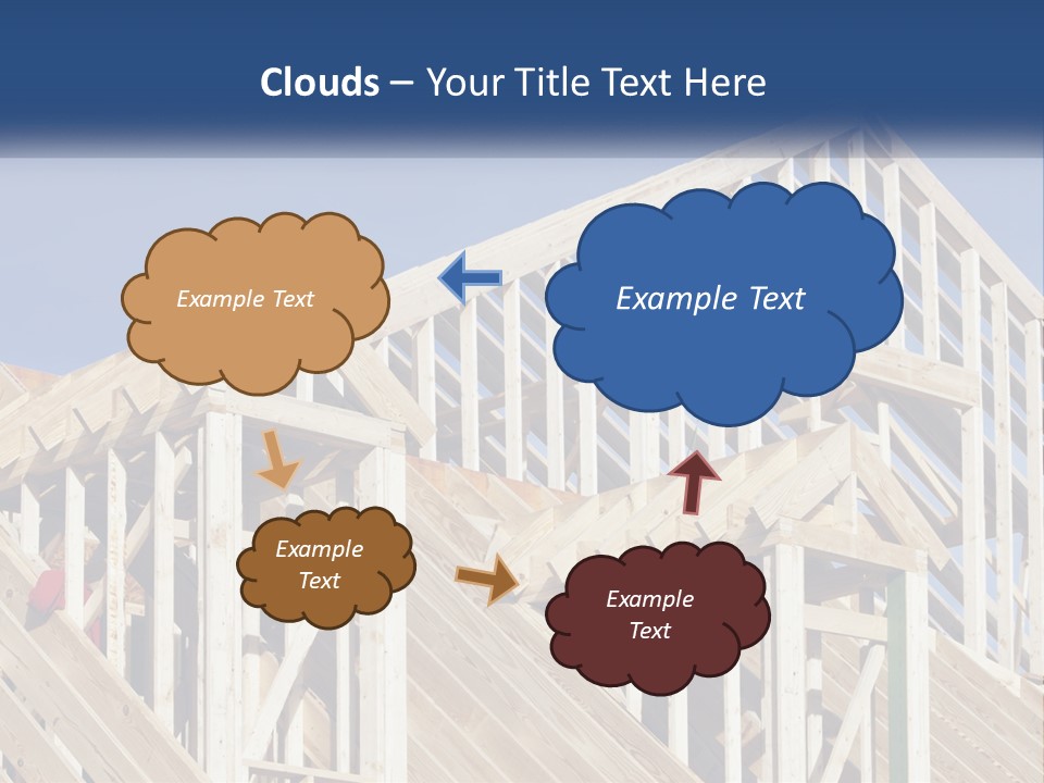 A House Under Construction With A Blue Sky In The Background PowerPoint Template