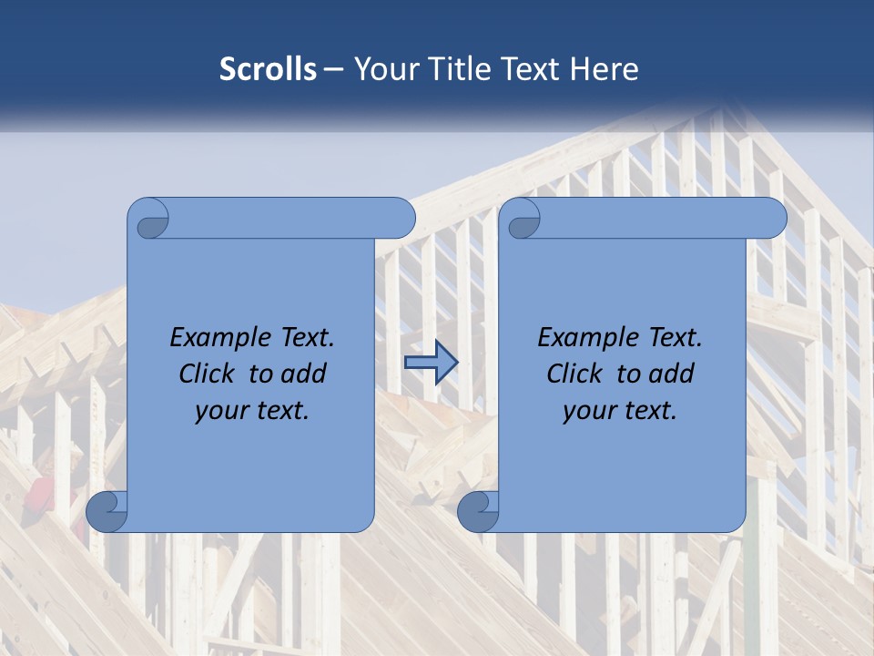 A House Under Construction With A Blue Sky In The Background PowerPoint Template