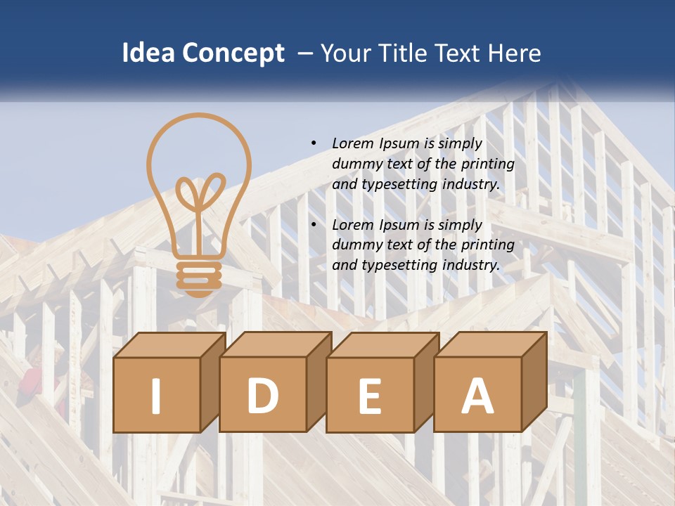 A House Under Construction With A Blue Sky In The Background PowerPoint Template