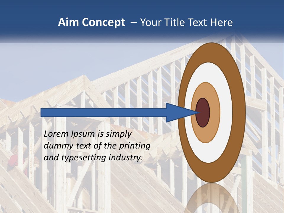 A House Under Construction With A Blue Sky In The Background PowerPoint Template