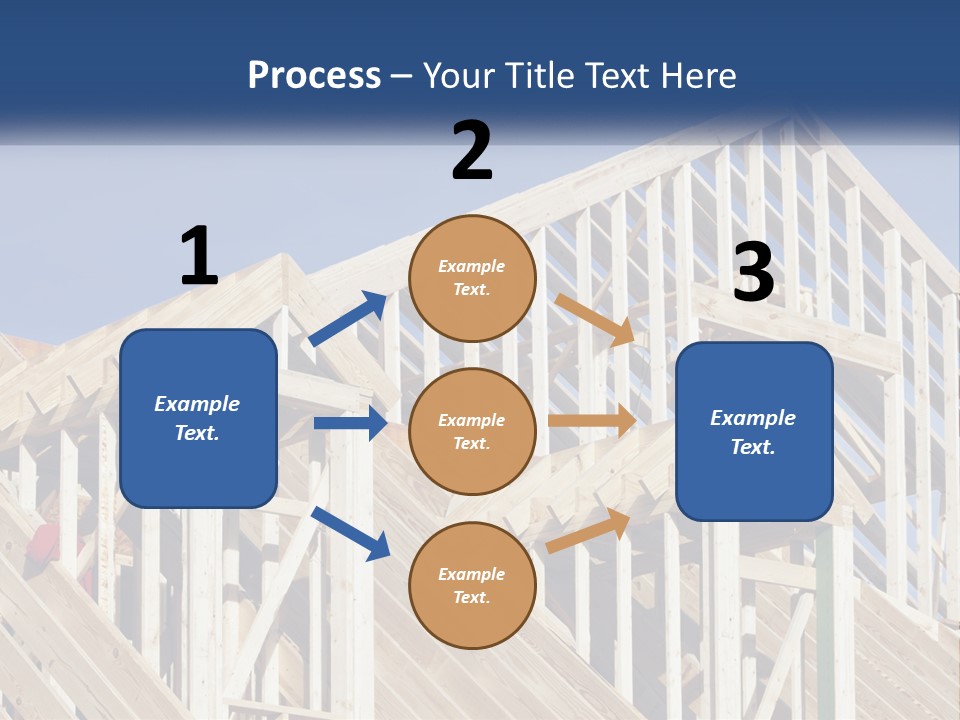 A House Under Construction With A Blue Sky In The Background PowerPoint Template