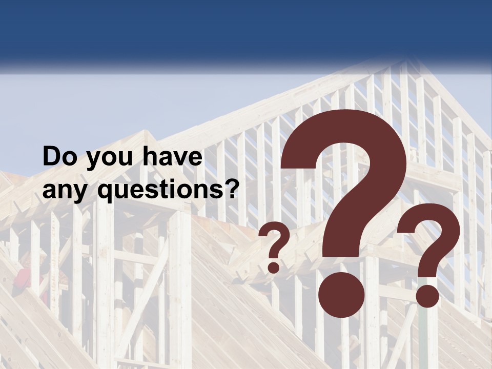 A House Under Construction With A Blue Sky In The Background PowerPoint Template