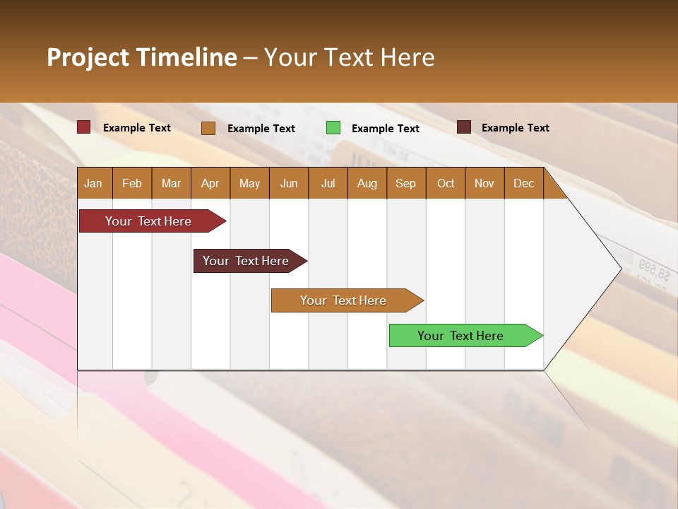 File Folders With Name Of Presentation On Them PowerPoint Template