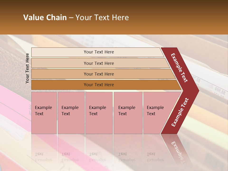 File Folders With Name Of Presentation On Them PowerPoint Template