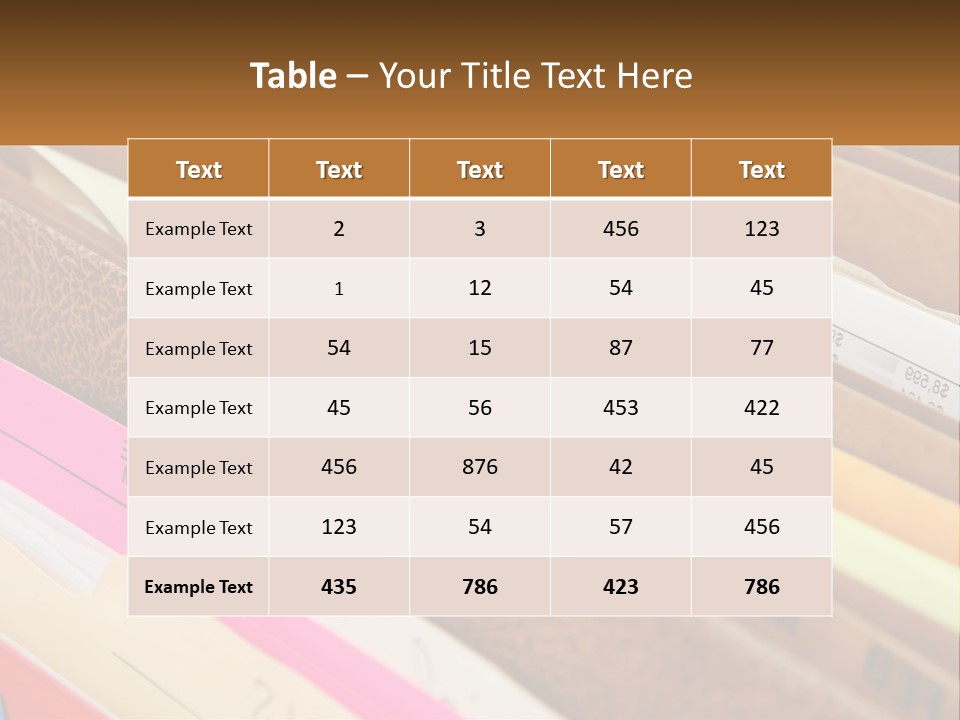File Folders With Name Of Presentation On Them PowerPoint Template