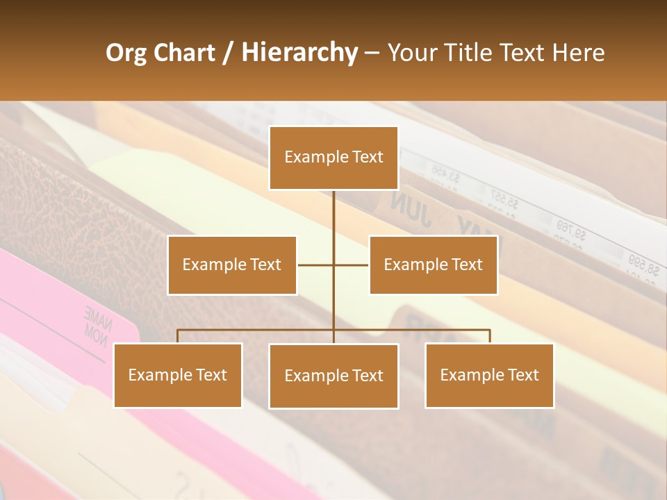 File Folders With Name Of Presentation On Them PowerPoint Template
