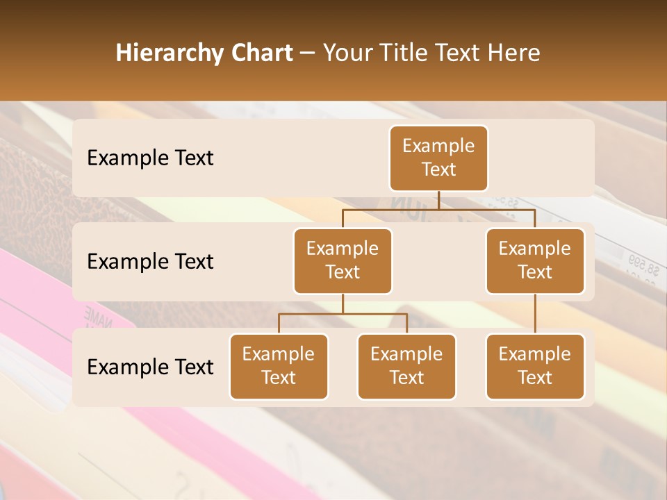 File Folders With Name Of Presentation On Them PowerPoint Template