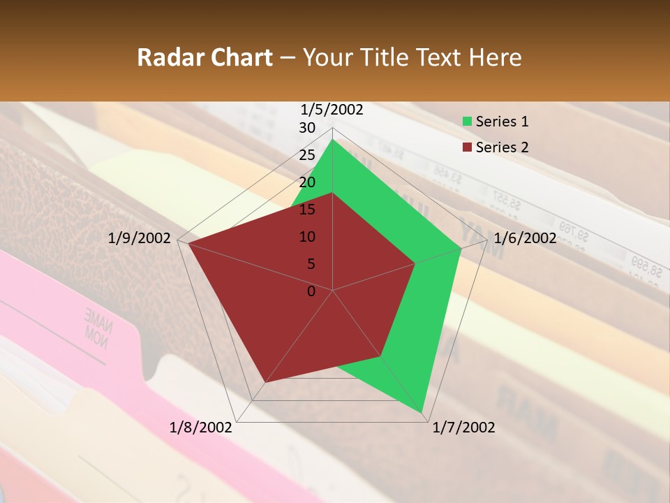 File Folders With Name Of Presentation On Them PowerPoint Template