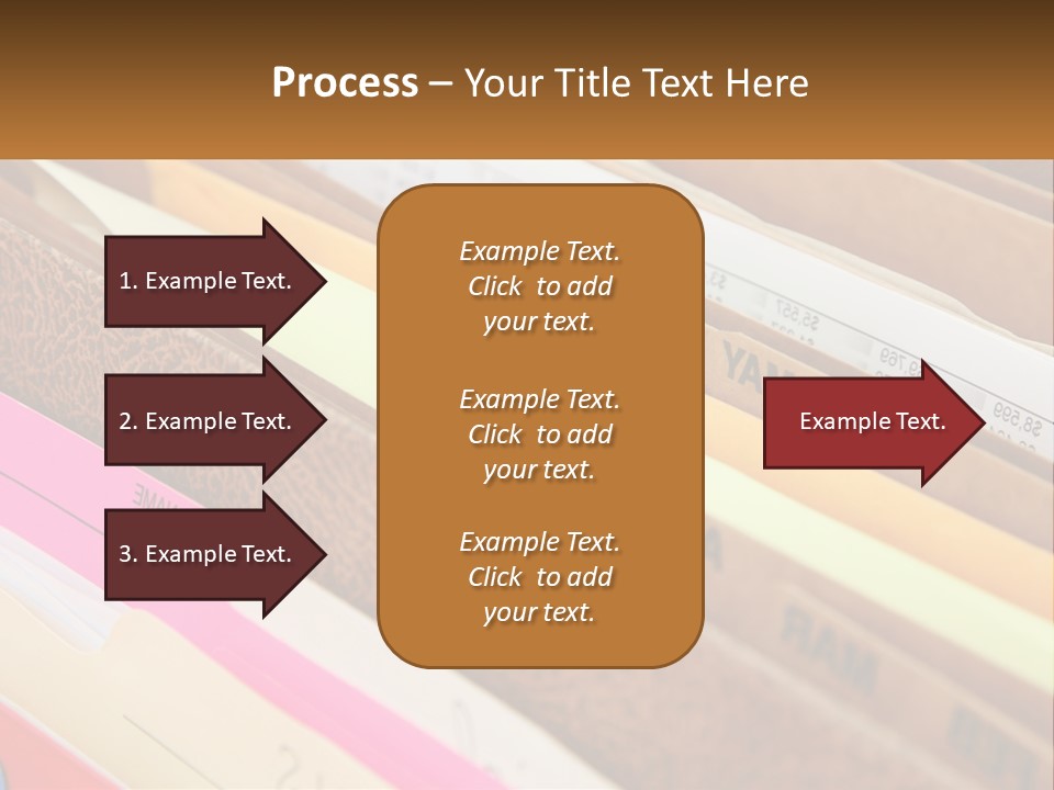 File Folders With Name Of Presentation On Them PowerPoint Template
