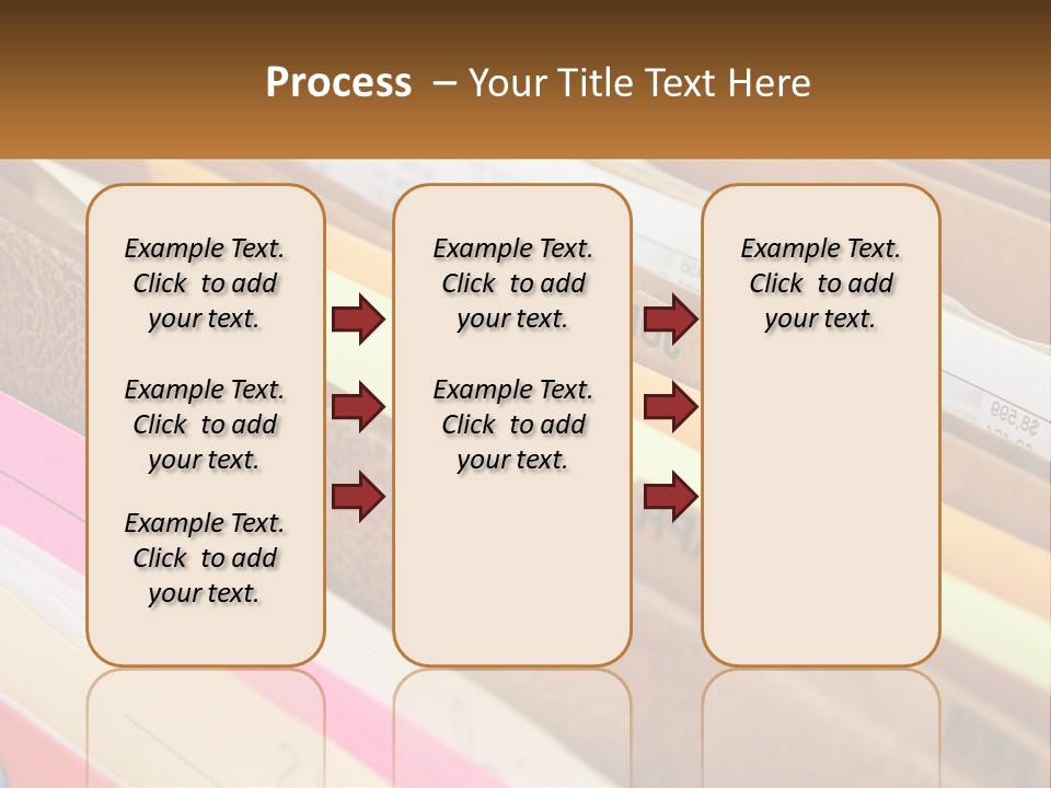 File Folders With Name Of Presentation On Them PowerPoint Template