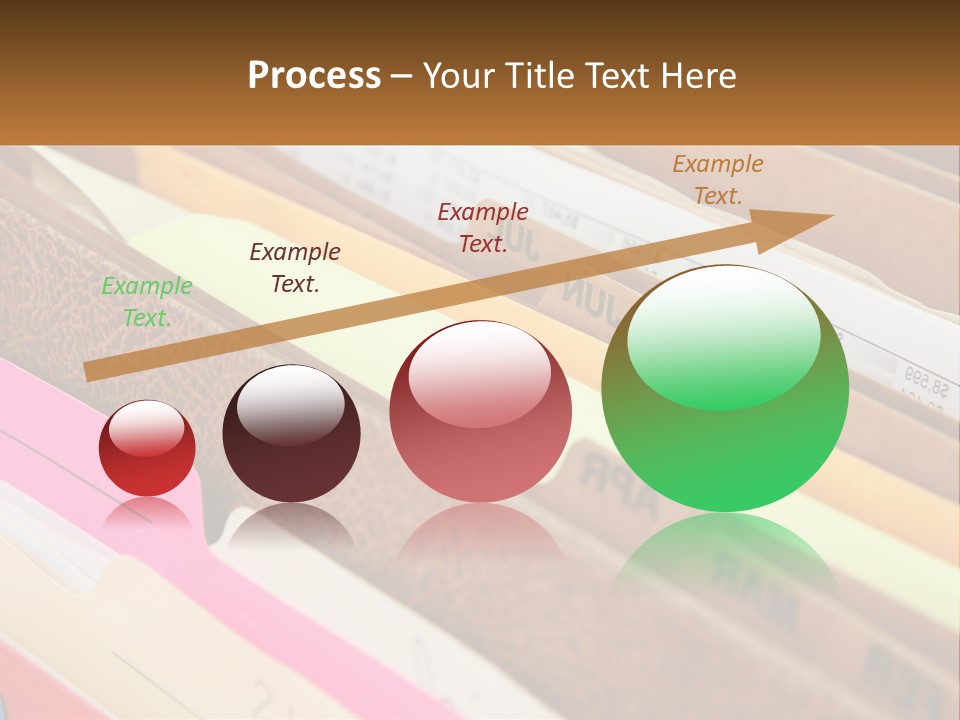 File Folders With Name Of Presentation On Them PowerPoint Template
