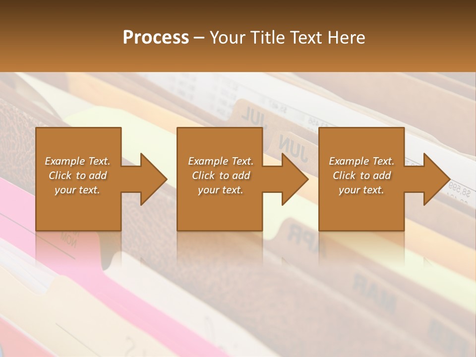 File Folders With Name Of Presentation On Them PowerPoint Template