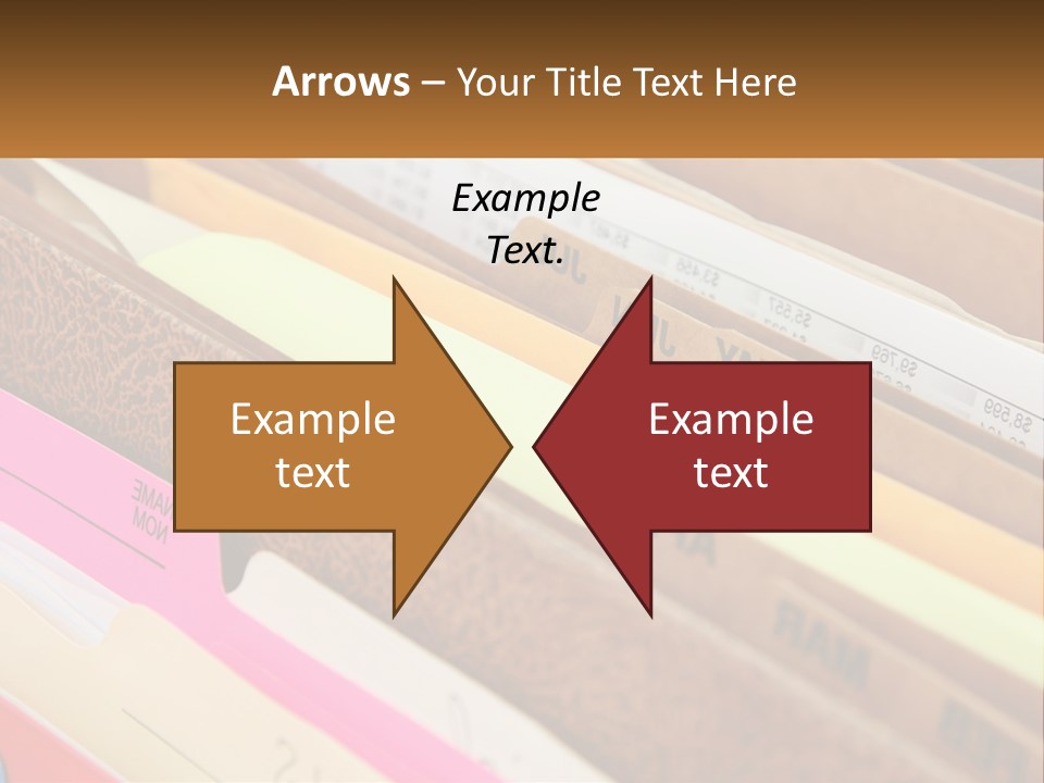File Folders With Name Of Presentation On Them PowerPoint Template