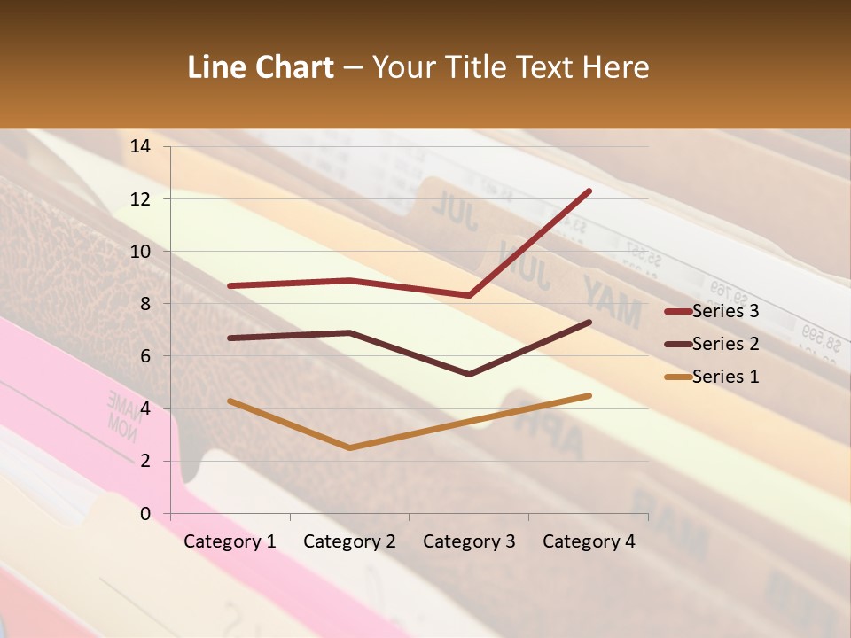 File Folders With Name Of Presentation On Them PowerPoint Template