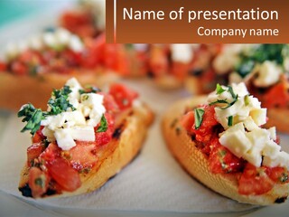 A Close Up Of A Plate Of Food On A Table PowerPoint Template