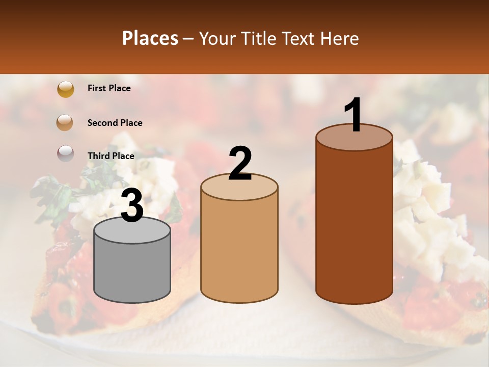 A Close Up Of A Plate Of Food On A Table PowerPoint Template