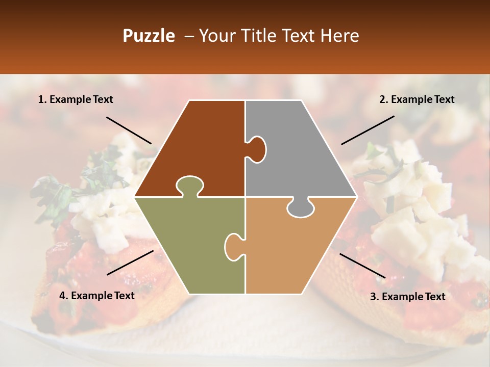 A Close Up Of A Plate Of Food On A Table PowerPoint Template