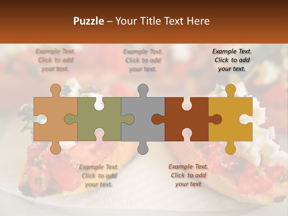 A Close Up Of A Plate Of Food On A Table PowerPoint Template