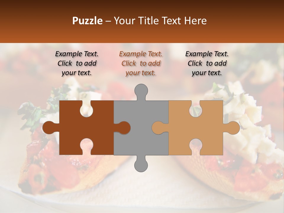 A Close Up Of A Plate Of Food On A Table PowerPoint Template