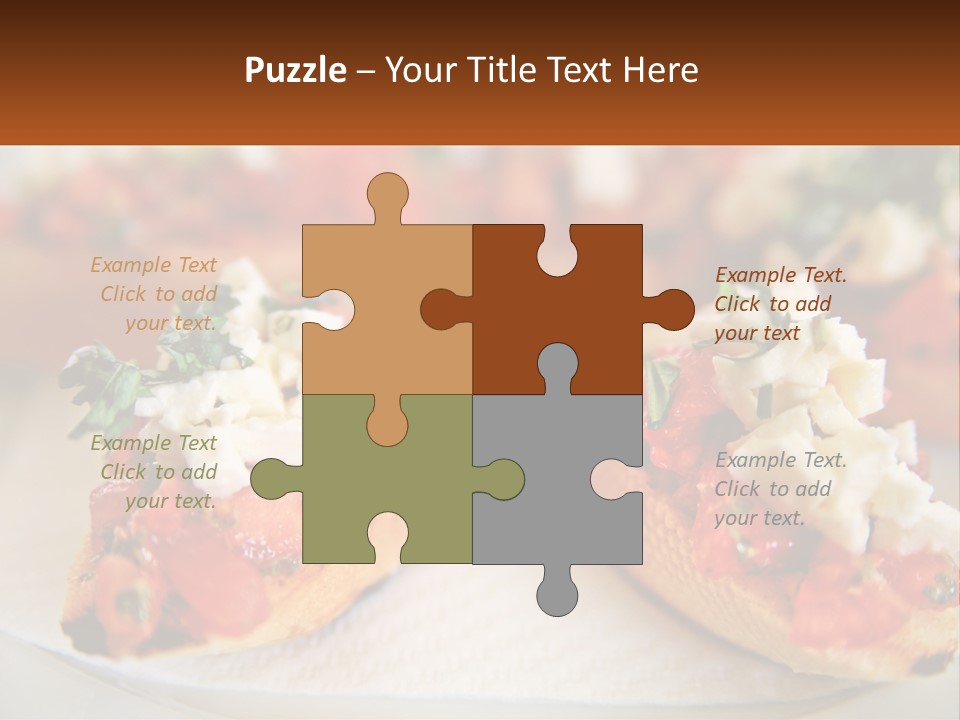 A Close Up Of A Plate Of Food On A Table PowerPoint Template