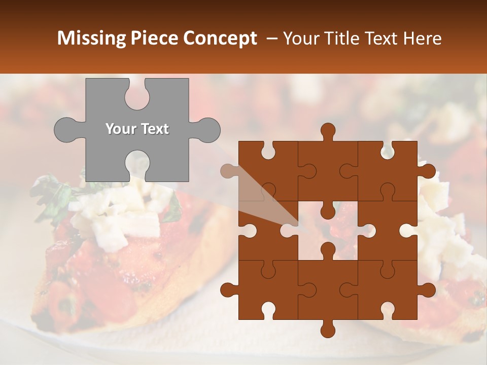 A Close Up Of A Plate Of Food On A Table PowerPoint Template
