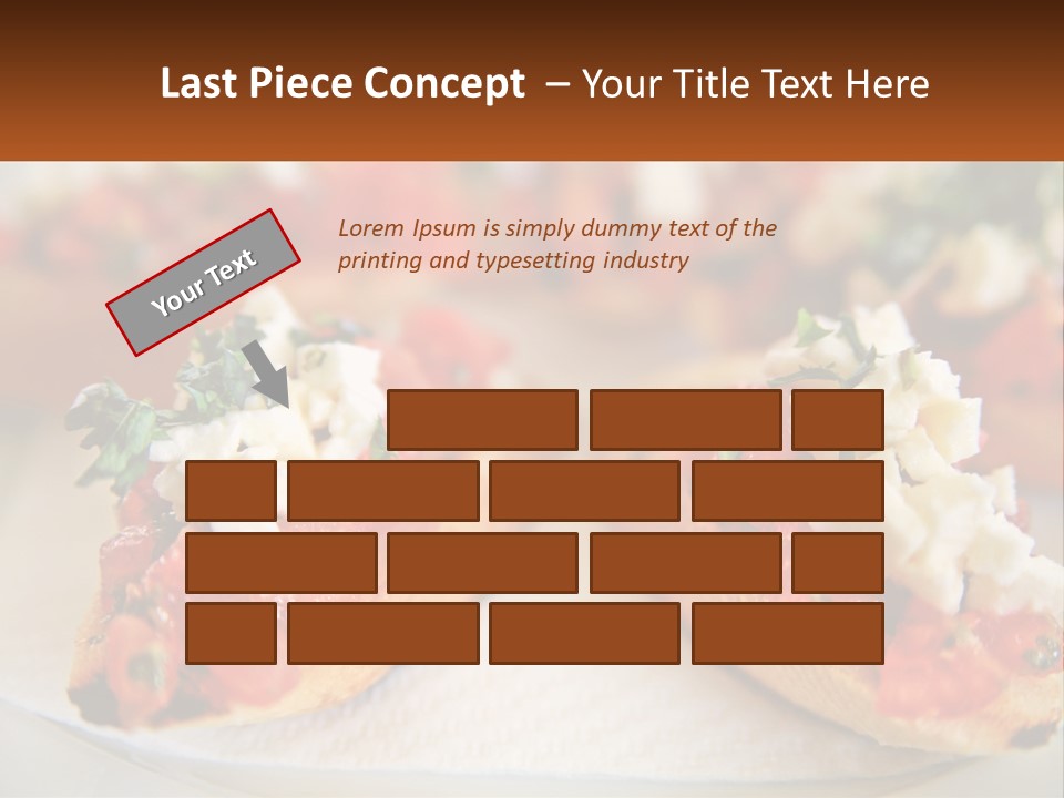 A Close Up Of A Plate Of Food On A Table PowerPoint Template