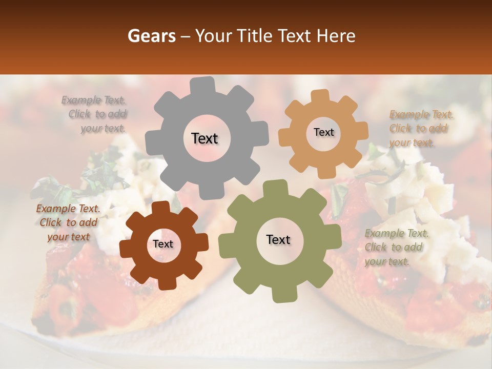 A Close Up Of A Plate Of Food On A Table PowerPoint Template