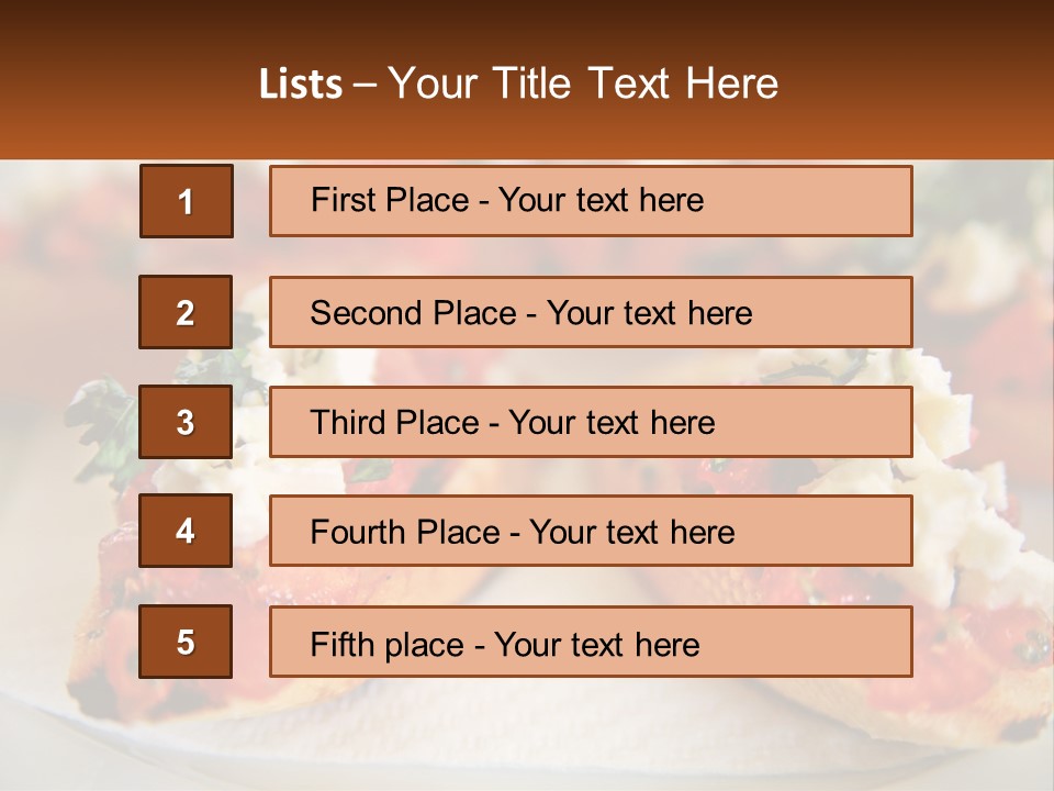 A Close Up Of A Plate Of Food On A Table PowerPoint Template