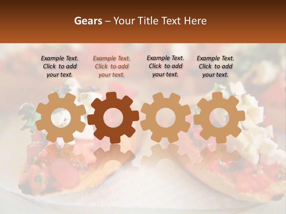 A Close Up Of A Plate Of Food On A Table PowerPoint Template
