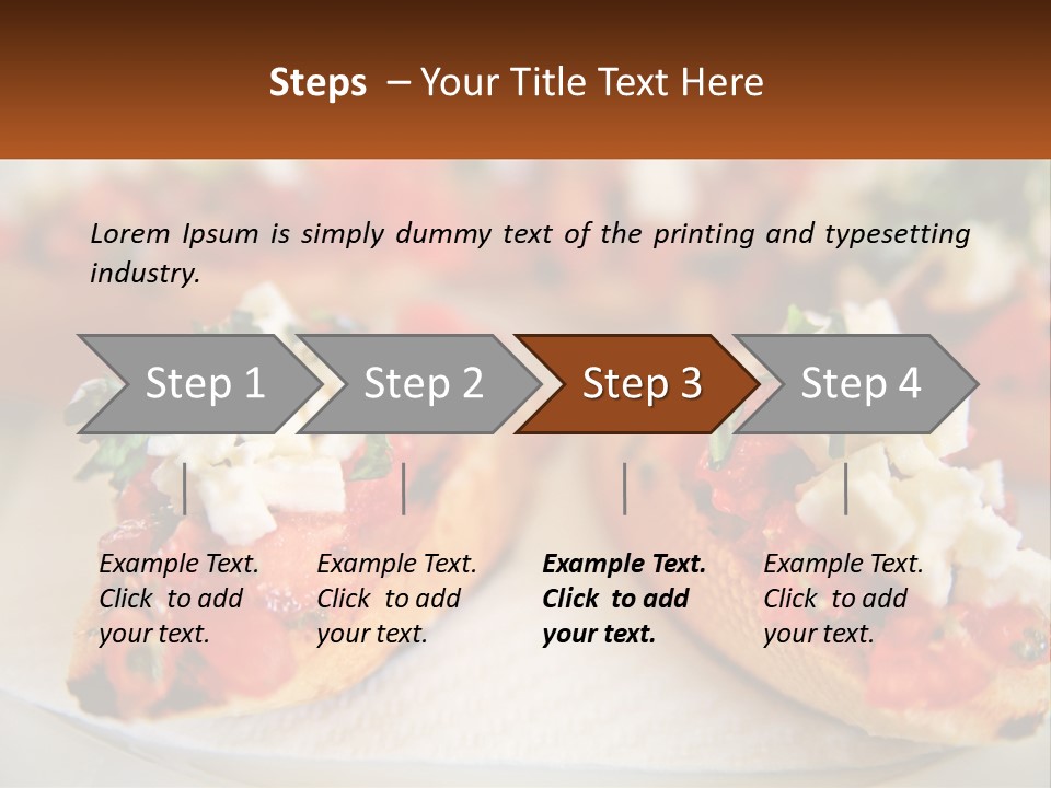 A Close Up Of A Plate Of Food On A Table PowerPoint Template