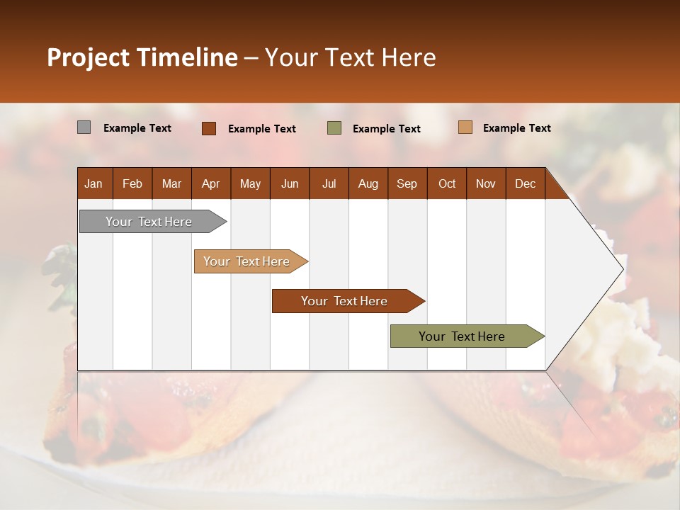 A Close Up Of A Plate Of Food On A Table PowerPoint Template